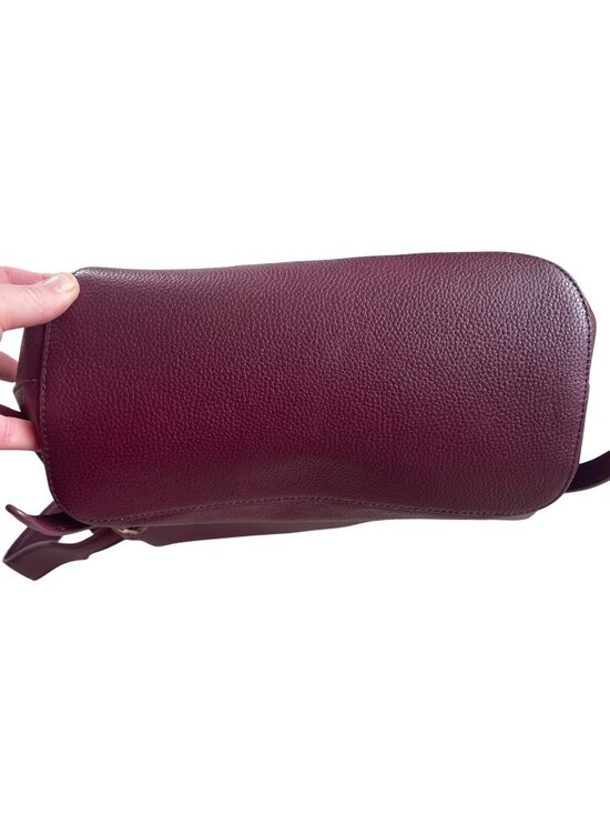 Draper James 100% Leather Pebbled Textured Lined Backpack Preppy Plum Purple main image 5